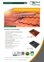 Produktblatt SL Rack Alpha-Platte Betondachstein