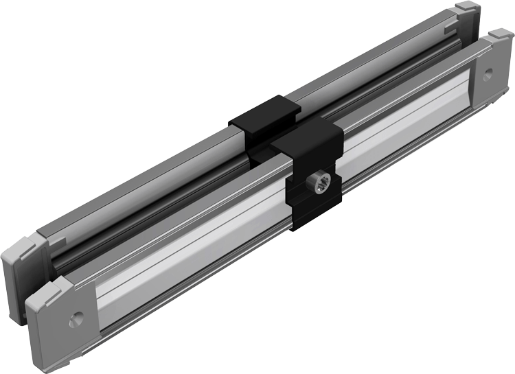 Produktabbildung SL Rack Innenverbinder RAIL 2.0 für RAIL 40, schwarz eloxiert, Art.-Nr. 86140-02