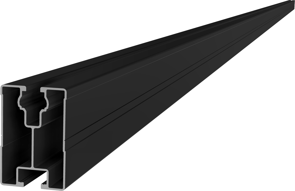 Produktabbildung SL Rack RAIL 60-4750 mm, schwarz eloxiert, Art.-Nr. 81160-4750